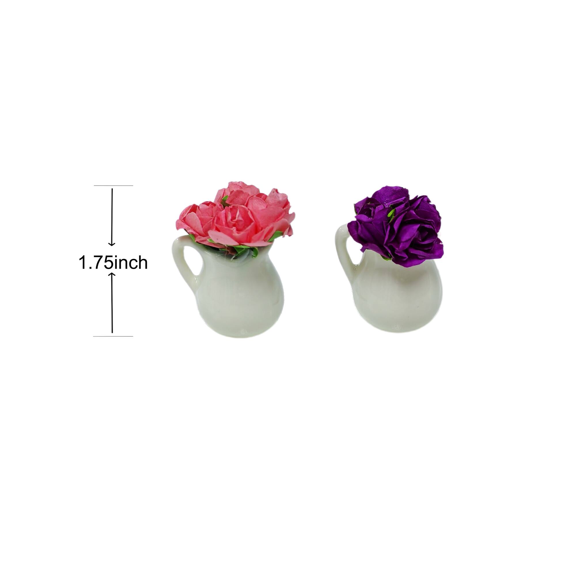 Mini Pink & Purple Flower Pitcher Decoration Set by Ashland